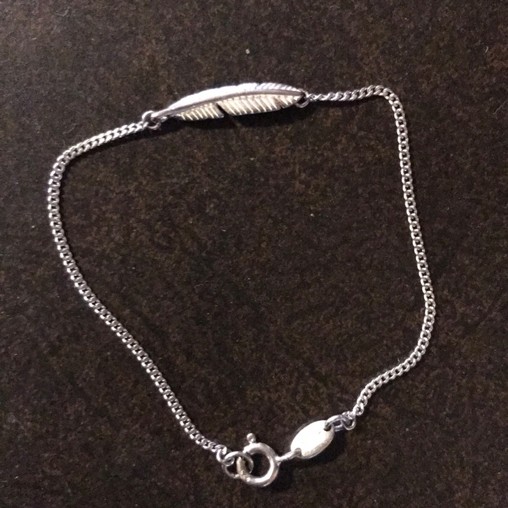 Silver Feather Bracelet